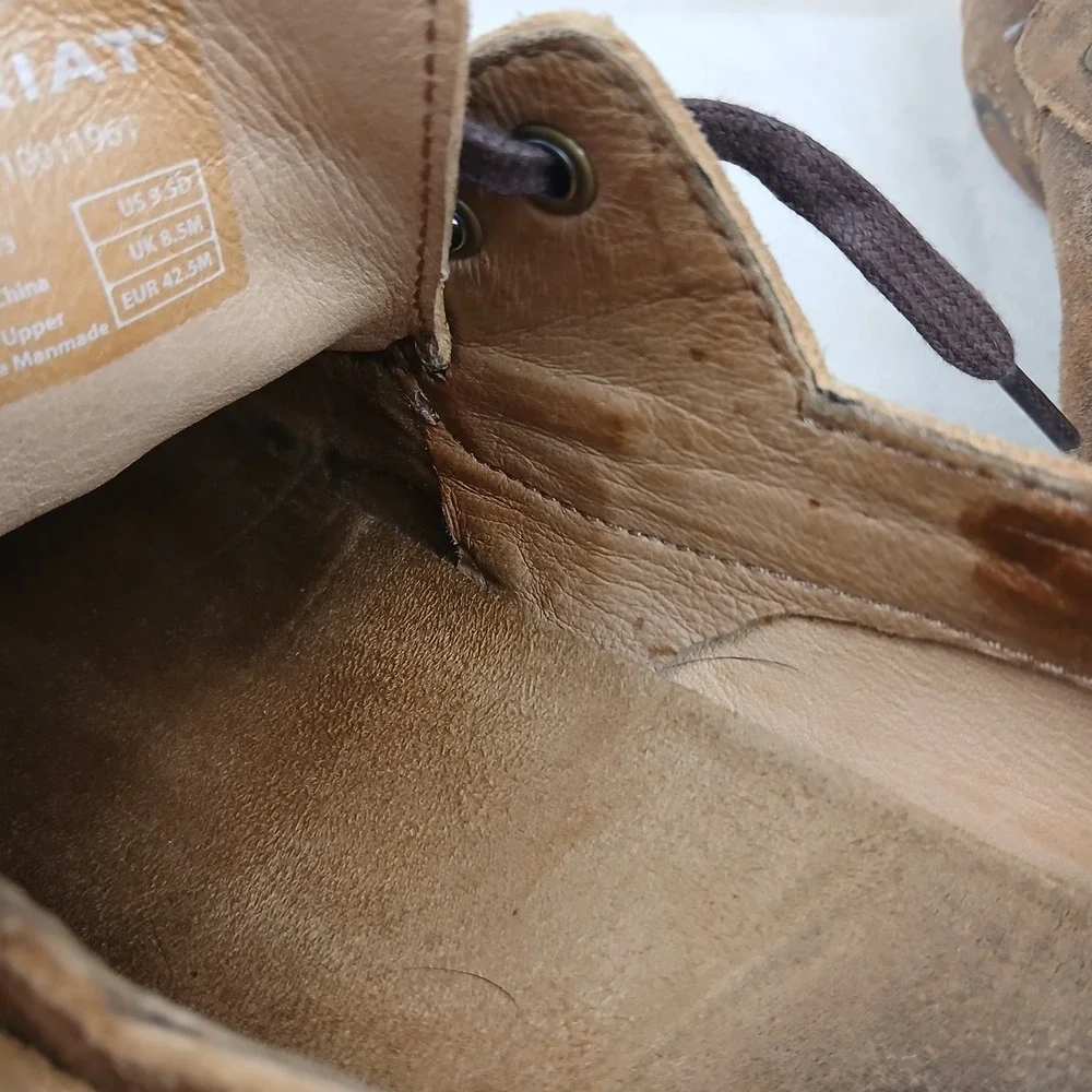 Ariat Gleeson 9.5 Mens Shoes Boat Moc Brown Casual
